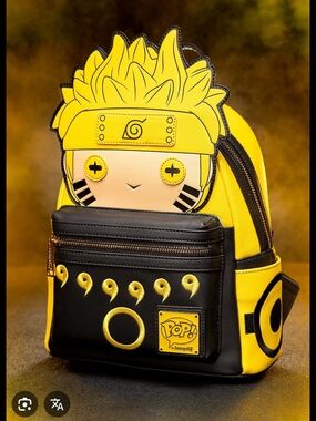 Loungefly Yellow & Black Naruto Mini Backpack for Kids